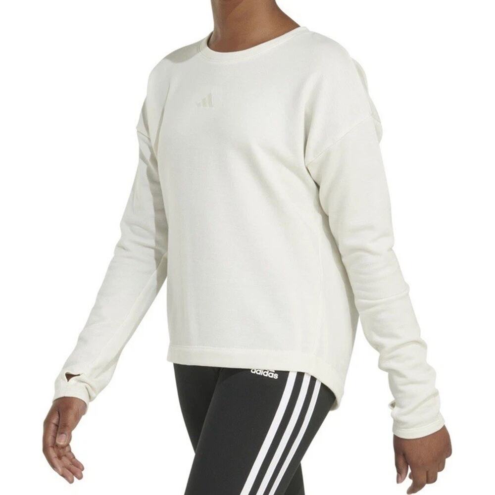 NWT Adidas Girls' Embroidered Training Lightweight Long Sleeve Pullover - Picture 3 of 6